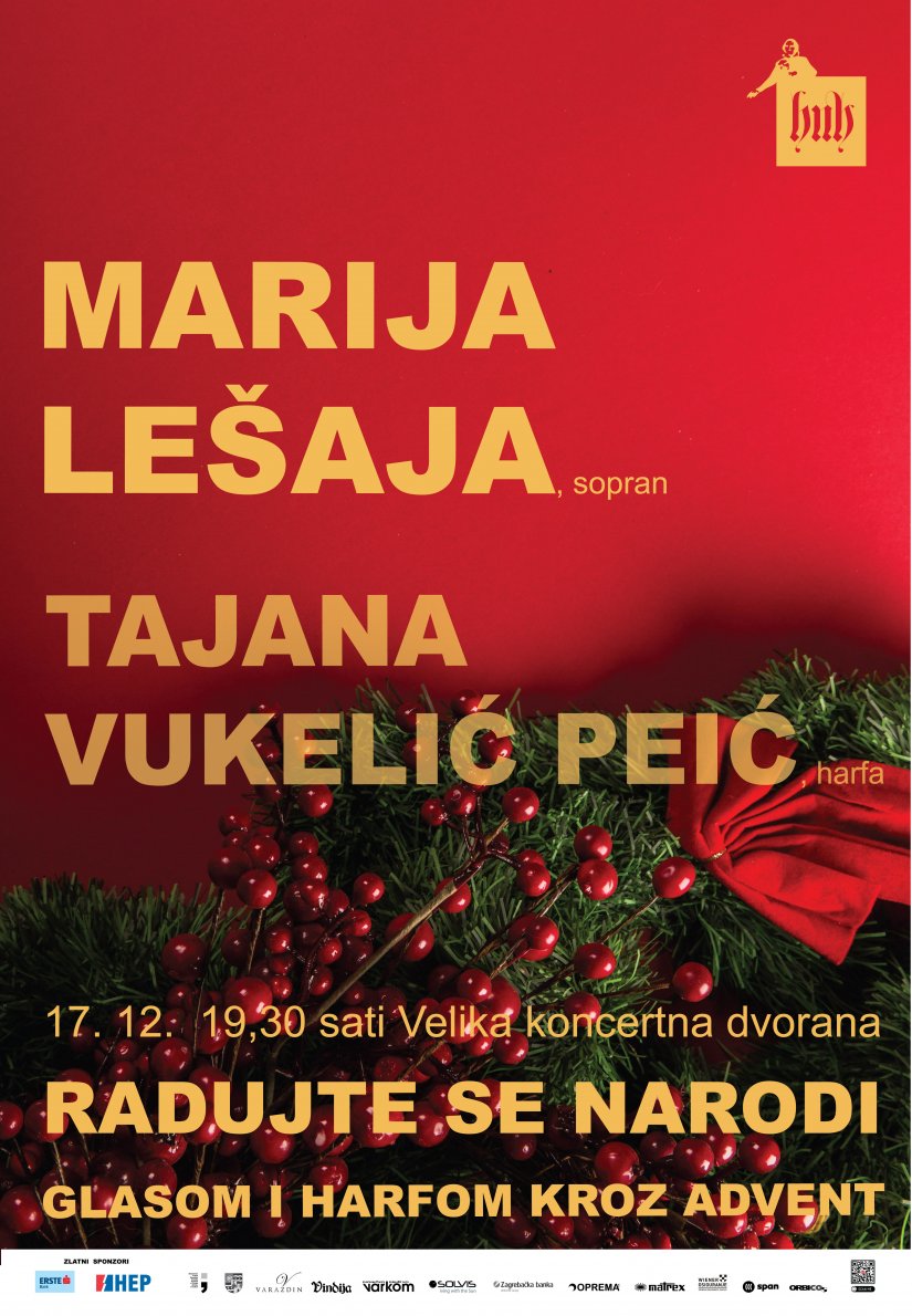 HNK VARAŽDIN Sutra je na rasporedu koncert &quot;Radujte se narodi – glasom i harfom kroz Advent&quot;