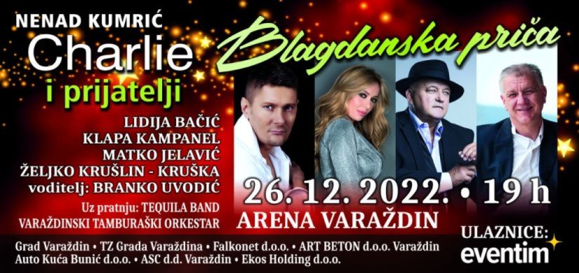Dobitnici 2x2 ulaznica za koncert &#039;Blagdanska priča&#039; u Areni Varaždin su...