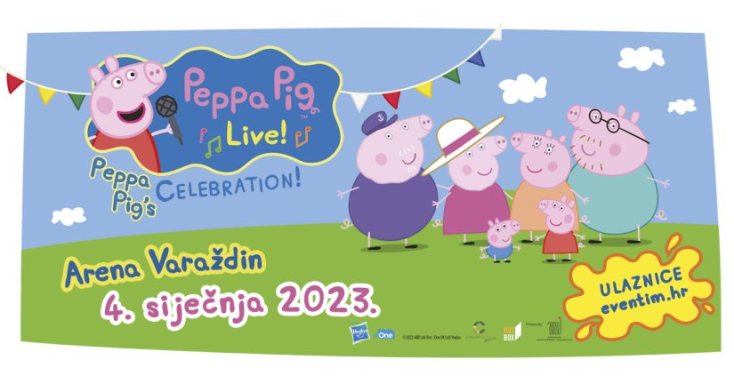 Dijelimo obiteljske ulaznice za dječju predstavu &quot;Proslava Peppe Pig”
