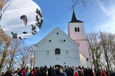 FOTO Na Ravnoj gori na blagdan Sv. tri kralja vjernici, planinari i paraglajderi