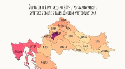 Varaždinska županija po razvijenosti slična Kostarici, Međimurje slično Turskoj