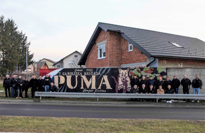 Otkriven mural 7. gardijske brigade PUMA kod istočnog rotora u Ivancu