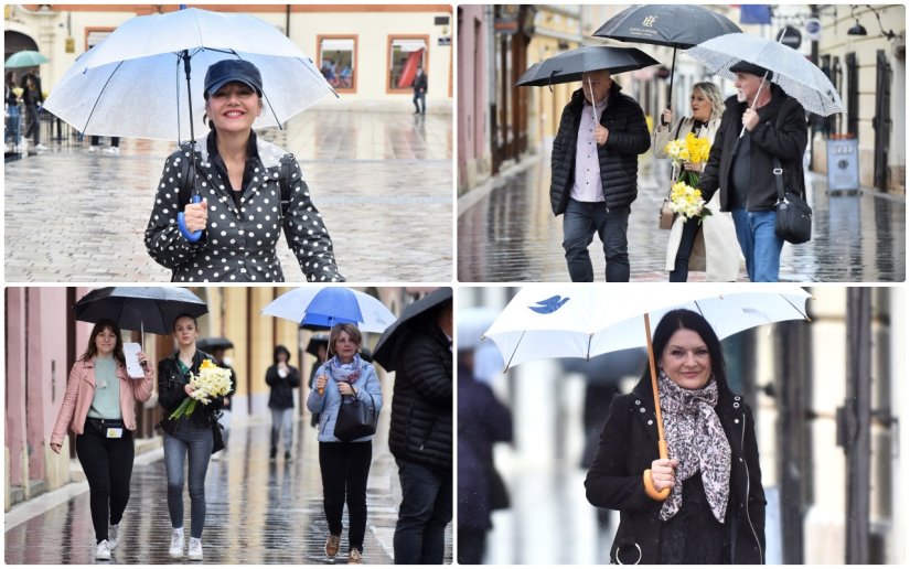 FOTO Unatoč tmurnom i kišovitom vremenu centar Varaždina i ove je subote bio ispunjen, ali bez kišobrana se nije moglo