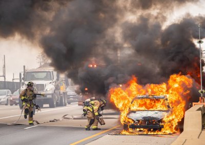 Zapalio se auto tijekom vožnje u Varaždinskim Toplicama