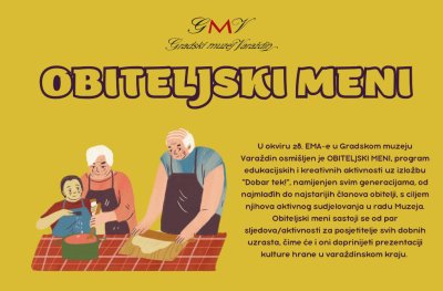 GMV: Obiteljski meni - radionice vode bake, mališani u ulozi vodiča...