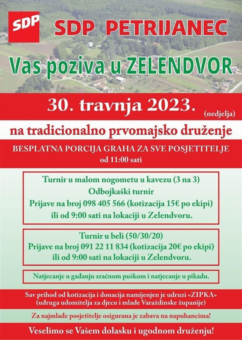 Tradicionalno prvomajsko druženju u Zelendvoru uz malonogometni i odbojkaški turnir...