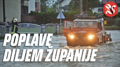 Obilne kiše izazvale poplave diljem županije