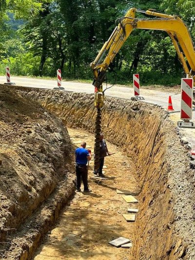 FOTO Radovi i na županijskoj cesti zbog sanacije klizišta između Bednje i granice sa Slovenijom