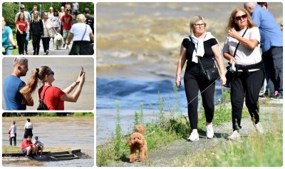 FOTO Nikad više šetača na Dravi: svi žele vidjeti koliko je rijeka visoka!