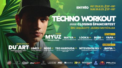 Dobitnici za petak su odabrani, dijelimo 2x1 ulaznicu za subotnji Techno Workout Closing Špancirfest...