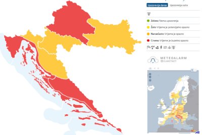 Temperature zraka u Varaždinu i sjeveru Hrvatske blizu ikad izmjerenima