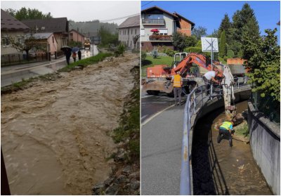 Uklanjaju se posljedice divljanja Bistrice u Ivancu, počelo čišćenje korita