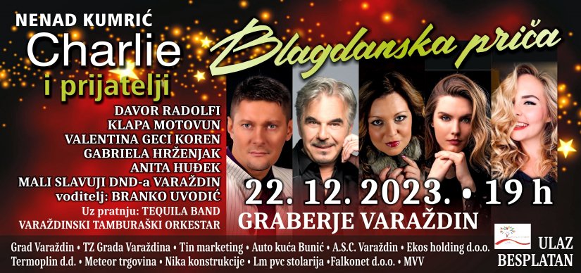 Charlie i prijatelji - blagdanska priča: Besplatni koncert u Graberju 22. prosinca