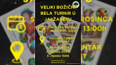 Veliki božićni turnir bele u Jalžabetu, prijave na dan turnira