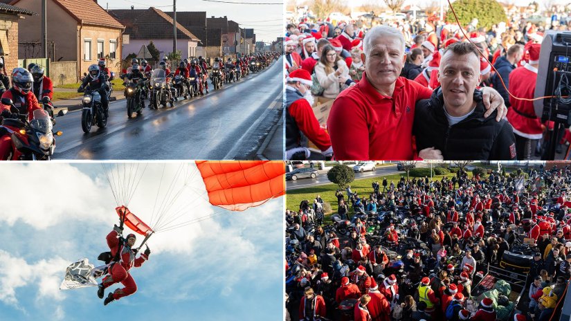 FOTO Spektakl u Sračincu - više od 300 moto mrazova, a troje i padobranom