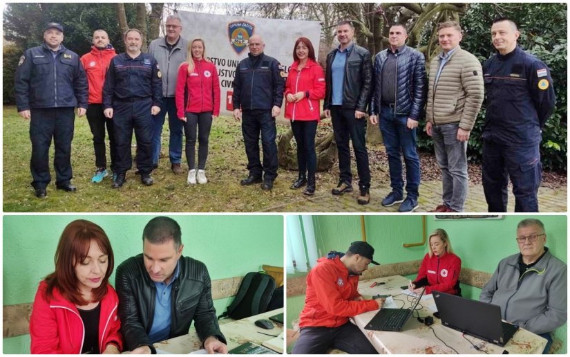 FOTO Aktiviralo se klizište u Mađarevu, a novomarofske žurne službe su u vježbi ponovno pokazale da su spremne