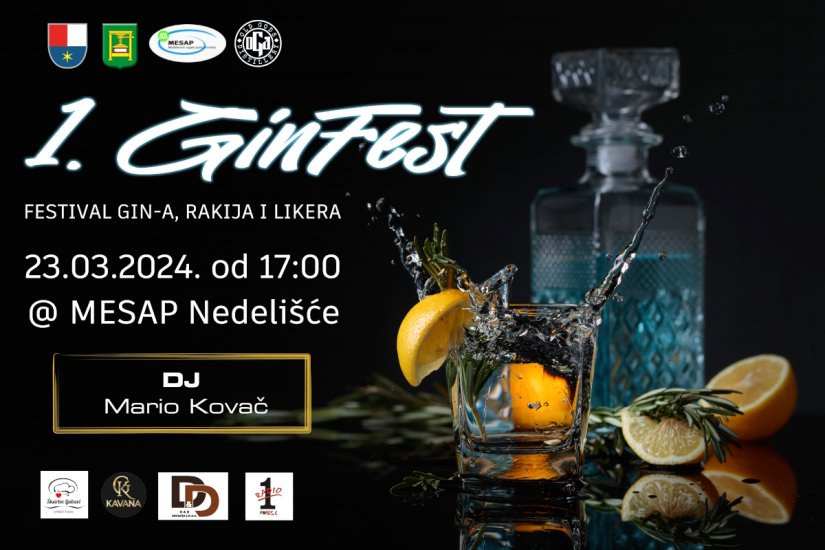 3 dana preostalo do 1.GinFesta – Festivala gina, rakija i likera na MESAP-u u Nedelišću!