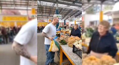 VIDEO Ministar gospodarstva napunio vrećice na varaždinskom placu