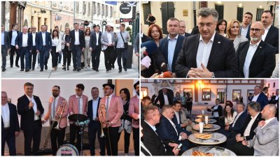 FOTO Plenković došao u Varaždin, dočekali ga stranački kolege