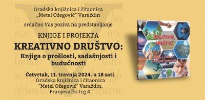 &quot;Kreativno društvo: Knjiga o prošlosti, sadašnjosti i budućnosti&quot; u četvrtak u Gradskoj knjižnici