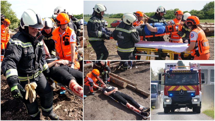 FOTO Održana zajednička vježba žurnih službi Varaždinske i Međimurske županije