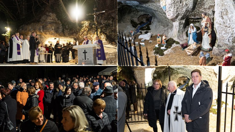 FOTO/VIDEO Brojni Viničanci na blagoslovu Betlehemske &scaron;pilje u Vinici koja je - u božićnom duhu