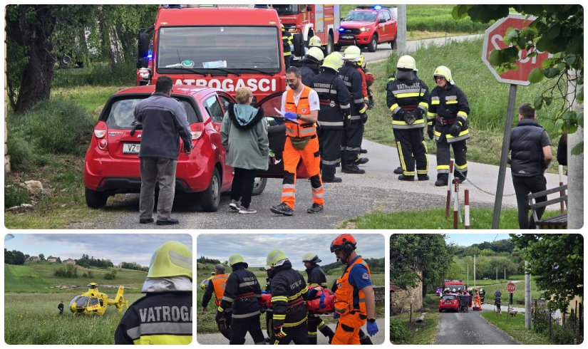 Dramatično u Brezničkom Humu: vatrogasci pomagali  u spašavanju ozlijeđenog koji je helikopterom prevezen u Zagreb