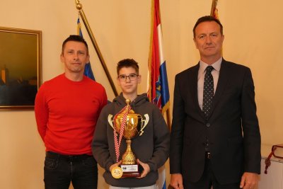 STK Starr Varaždin kod gradonačelnika Bosilja povodom osvajanja Hrvatskog kupa
