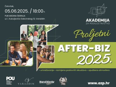 POU Varaždin: Dođite na AFTER-Biz, tradicionalno poslovno umrežavanje Akademije za poduzetništvo