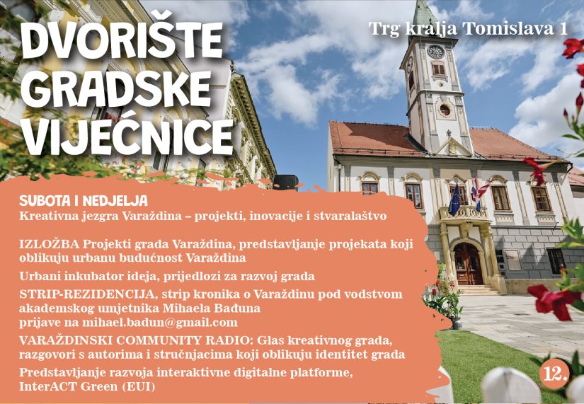 Svoja vrata na Festivalu varaždinskih dvorišta otvara i Gradska vijećnica uz raznovrsni program