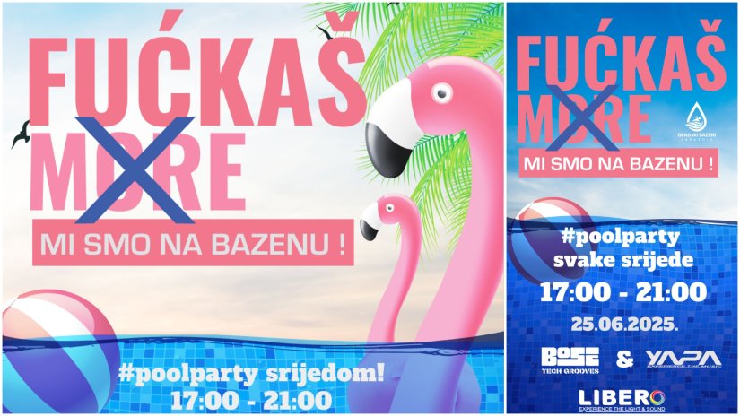 Fućkaš more, mi smo na Bazenima i svaku srijedu imamo party