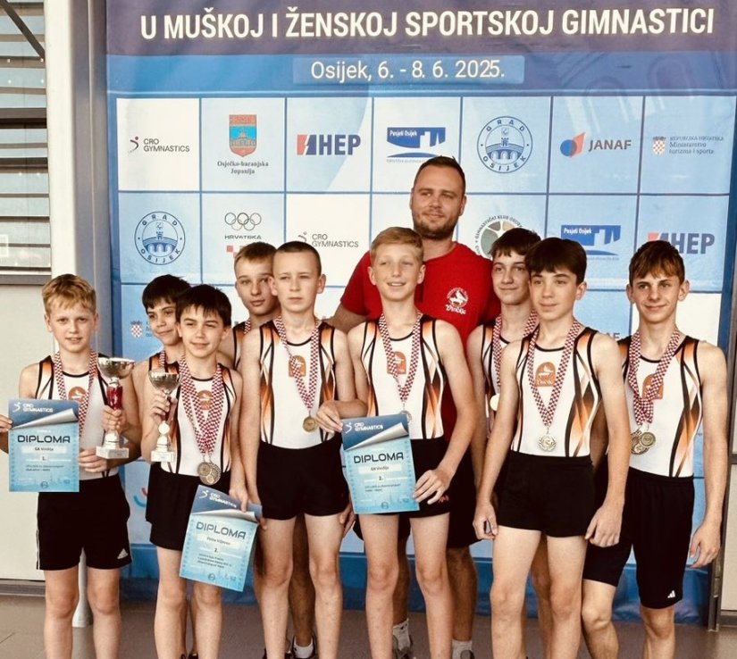 Zapažen nastup gimnastičara varaždinske Vindije na Prvenstvu Hrvatske u Osijeku