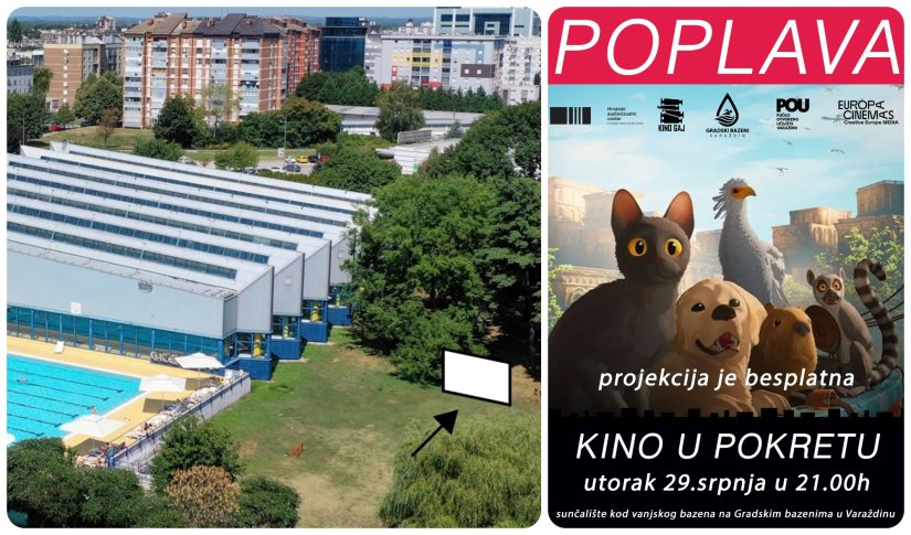 LJETNO KINO Na Varteksovim bazenima u utorak projekcija animiranog filma &quot;Poplava&quot;