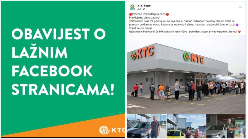 KTC: Ne nasjedajte na lažne Facebook stranice pod nazivom &quot;KTC fans&quot;