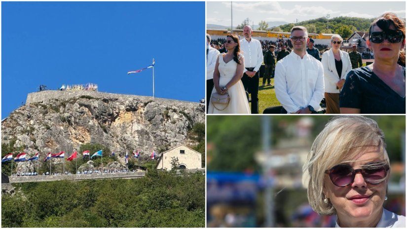 Barbara Antolić Vupora i Lovro Lukavečki na svečanosti u Kninu
