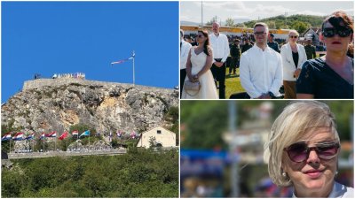 Barbara Antolić Vupora i Lovro Lukavečki na svečanosti u Kninu