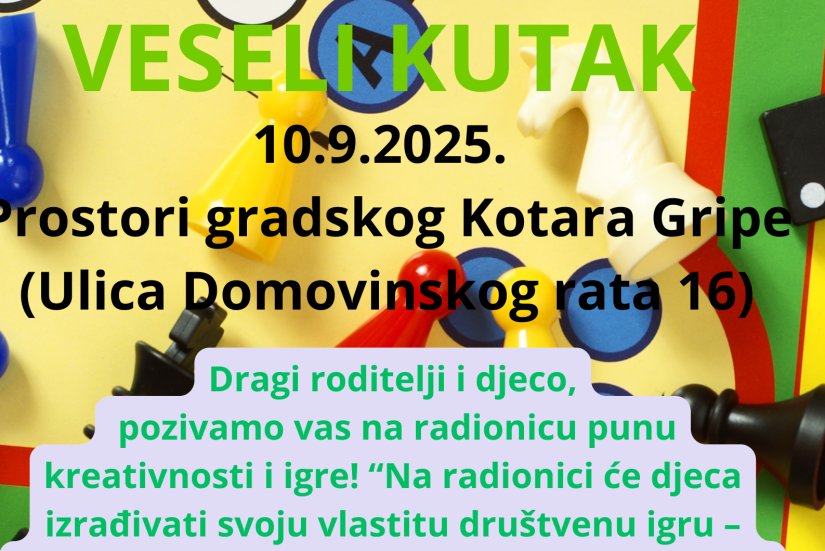 Najava radionice “Veseli kutak” u Splitu