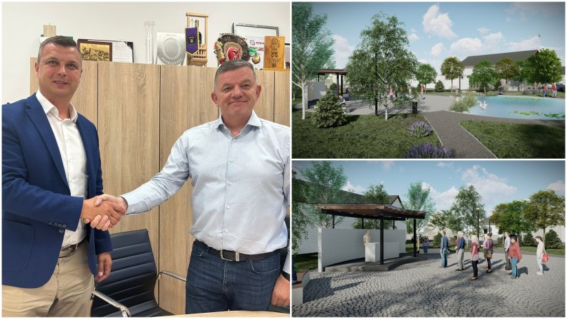 FOTO Potpisan ugovor o izvođenju radova za park dr. Stjepana Bratka u Družbincu