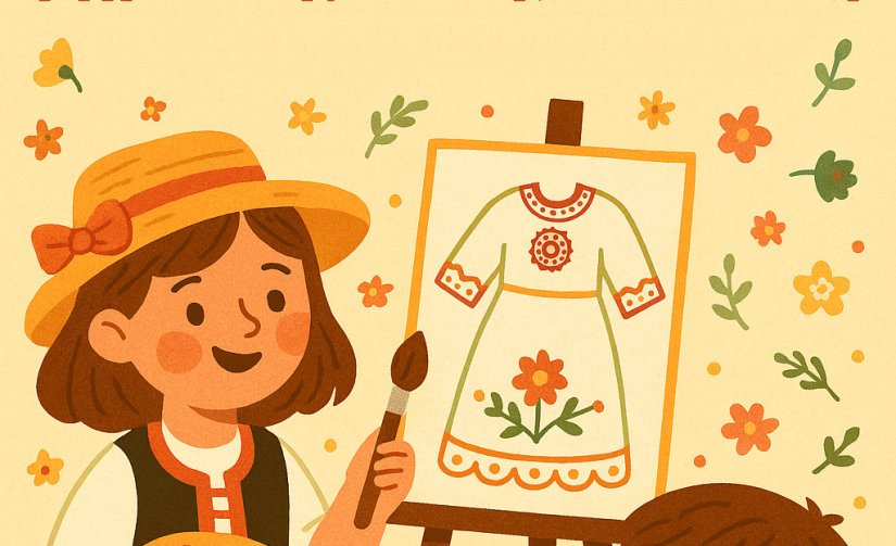 Voćanski vez i priča o narodnoj nošnji – radionica za djecu u Donjoj Voći