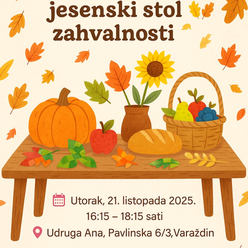 Hvala prirodi – Jesenski stol zahvalnosti u Udruzi Ana