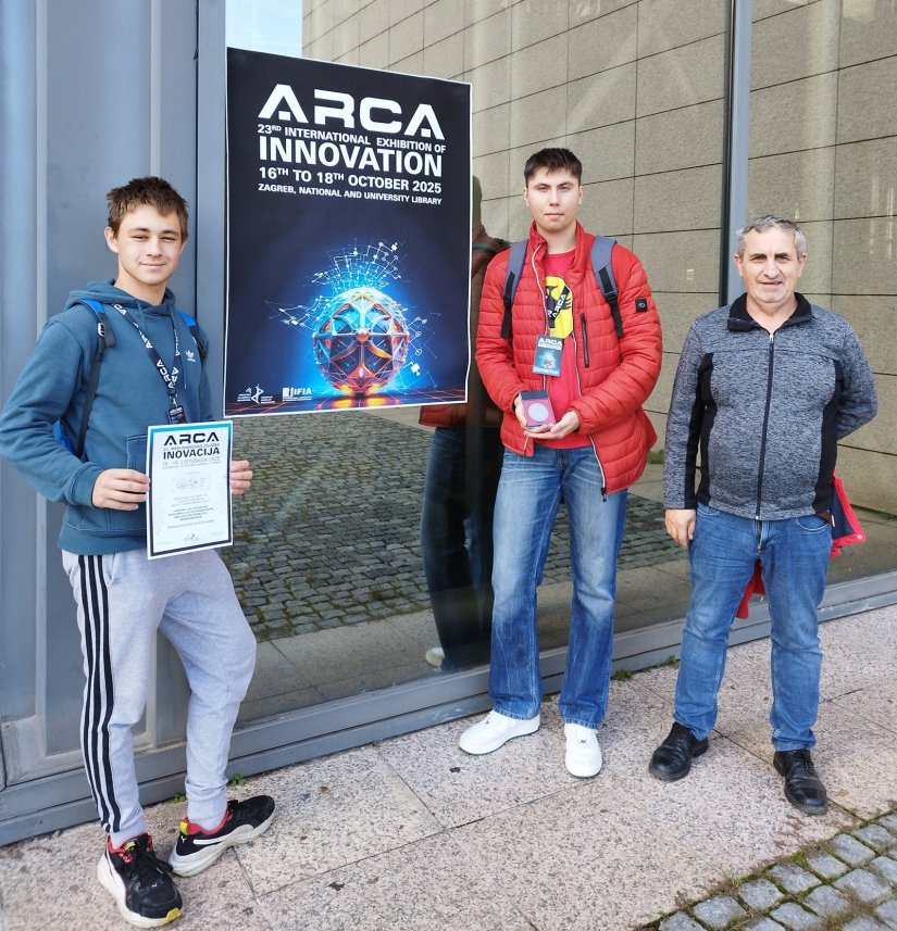 Učenici Elektrostrojarske škole dobili srebrnu medalju na Međunarodnoj izložba inovacija ARCA 2025.