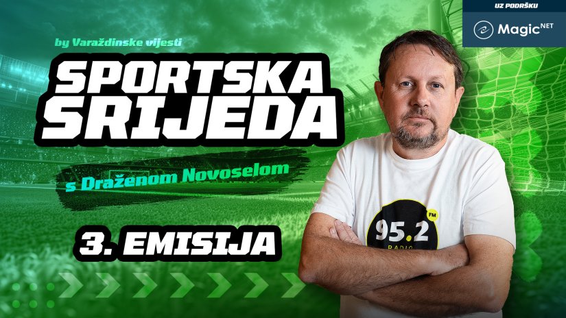 SPORTSKA SRIJEDA – U trećoj emisiji u središtu pozornosti Vladimir Canjuga, futsal suci i trener NK Varaždina