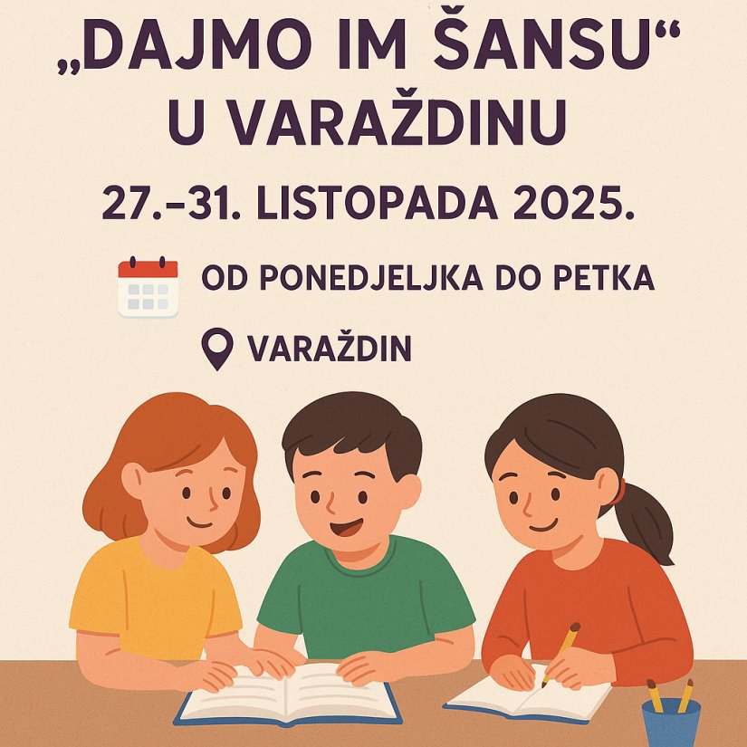 Program “Dajmo im šansu” – svakodnevno u Varaždinu