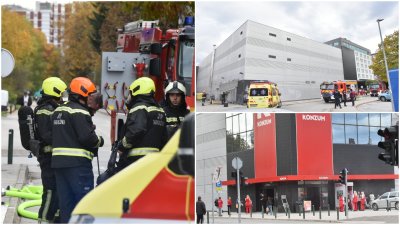FOTO Požar u Konzumu u Zagrebačkoj ulici u Varaždinu, vatrogasci i hitna na terenu