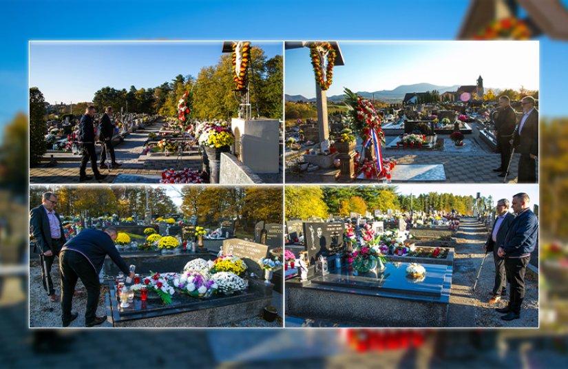 FOTO Položeni vijenci i zapaljene svijeće povodom blagdana Svih svetih i Dušnog dana