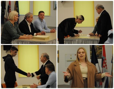 FOTO Potpisani ugovori sa studentima, stipendistima Općine Cestica, dodijeljeno čak 76 stipendija