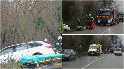 FOTO Prometna nesreća na glavnoj prometnici kod Vratna Otoka, vozač automobila preminuo