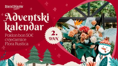Adventsko darivanje: Poklanjamo poklon bon od 50 eura u cvjećarnici Flora Rustica