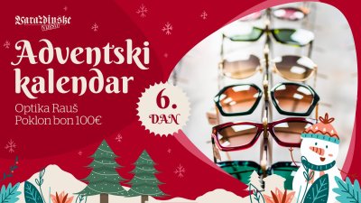 Adventsko darivanje: Poklanjamo poklon bon od 100 eura u Optici Rauš