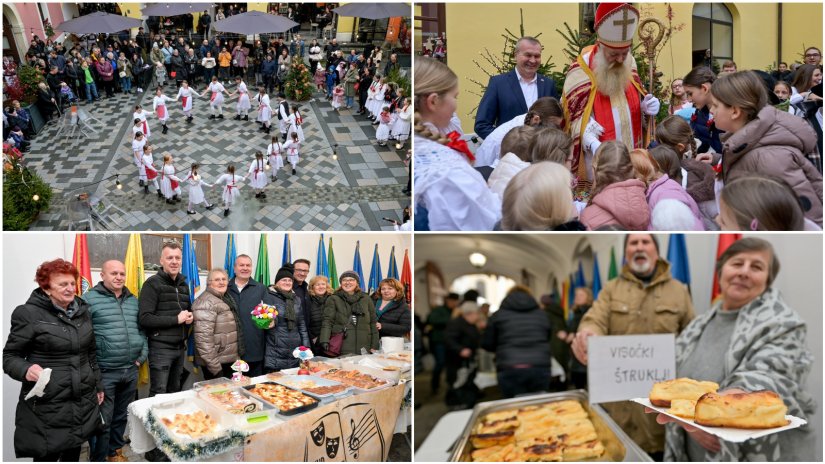 &quot;Advent s pričom&quot; u atriju Županijske palače: pjesma, mirisi domaćih kolača i dolazak Svetog Nikole